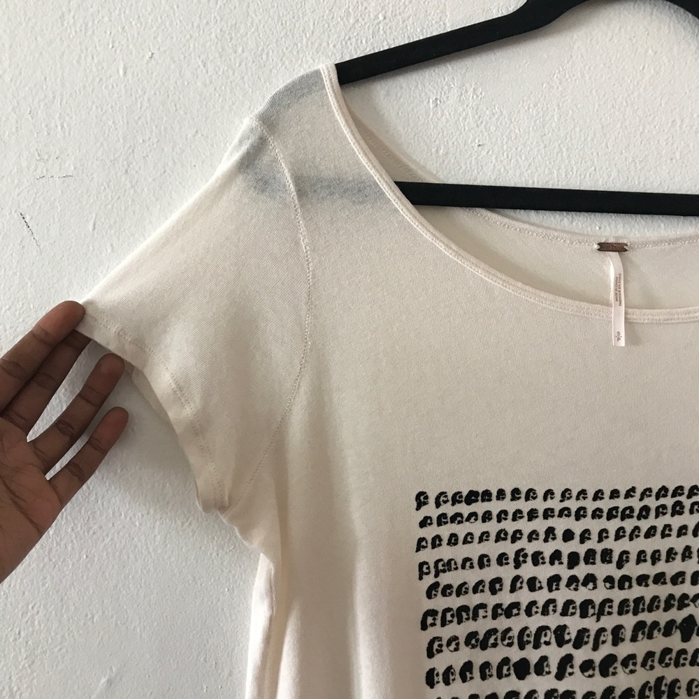 Free People Davey & The Chains Oversized Tee Sz S - Picture 2 of 6
